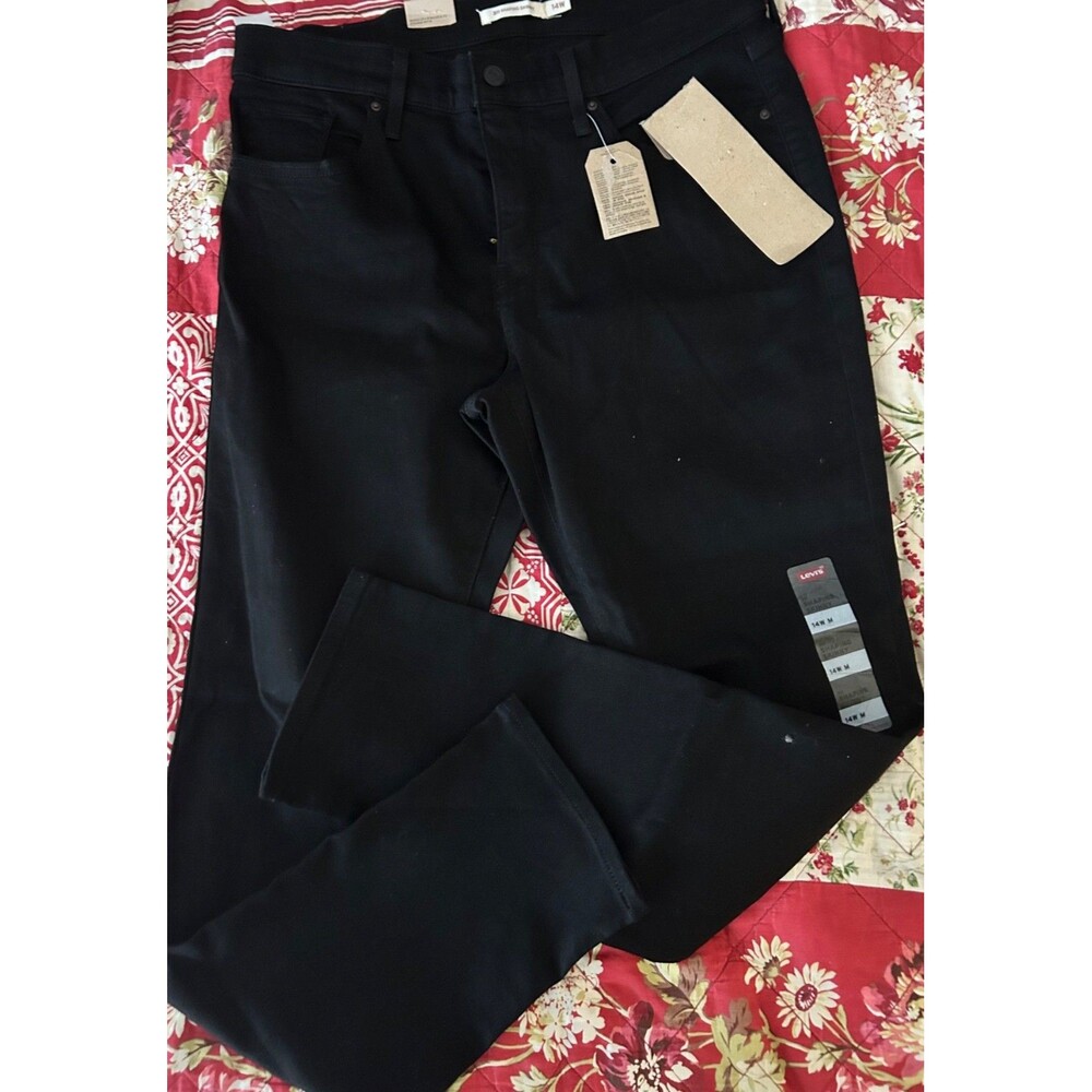 Levi's 311 Jeans Women's 14 W M (36 x 30) Skinny Shaping Black Denim Stretch